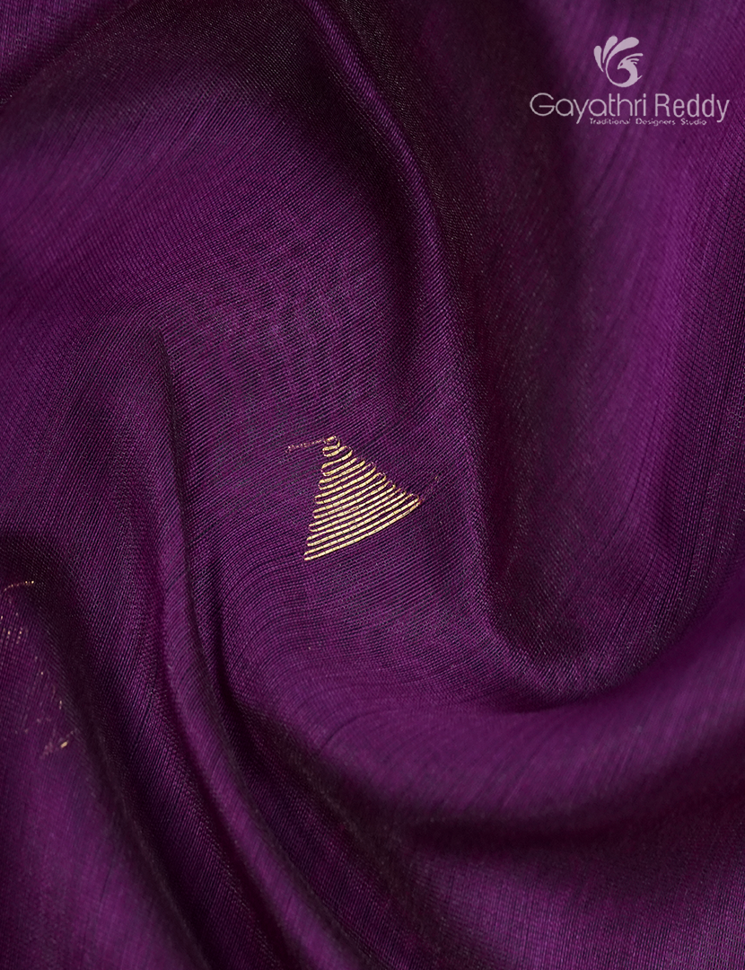 Pure Chanderi Sico Saree in Purple