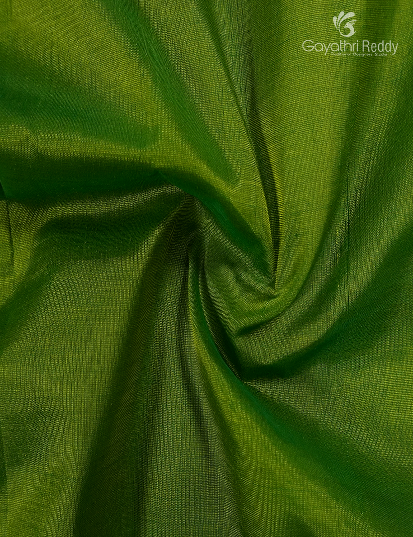 Pure Arani Sico Saree in Parrot Green and Rani Pink