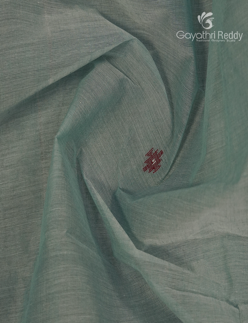 Jamdani Cotton Saree in Sage Green
