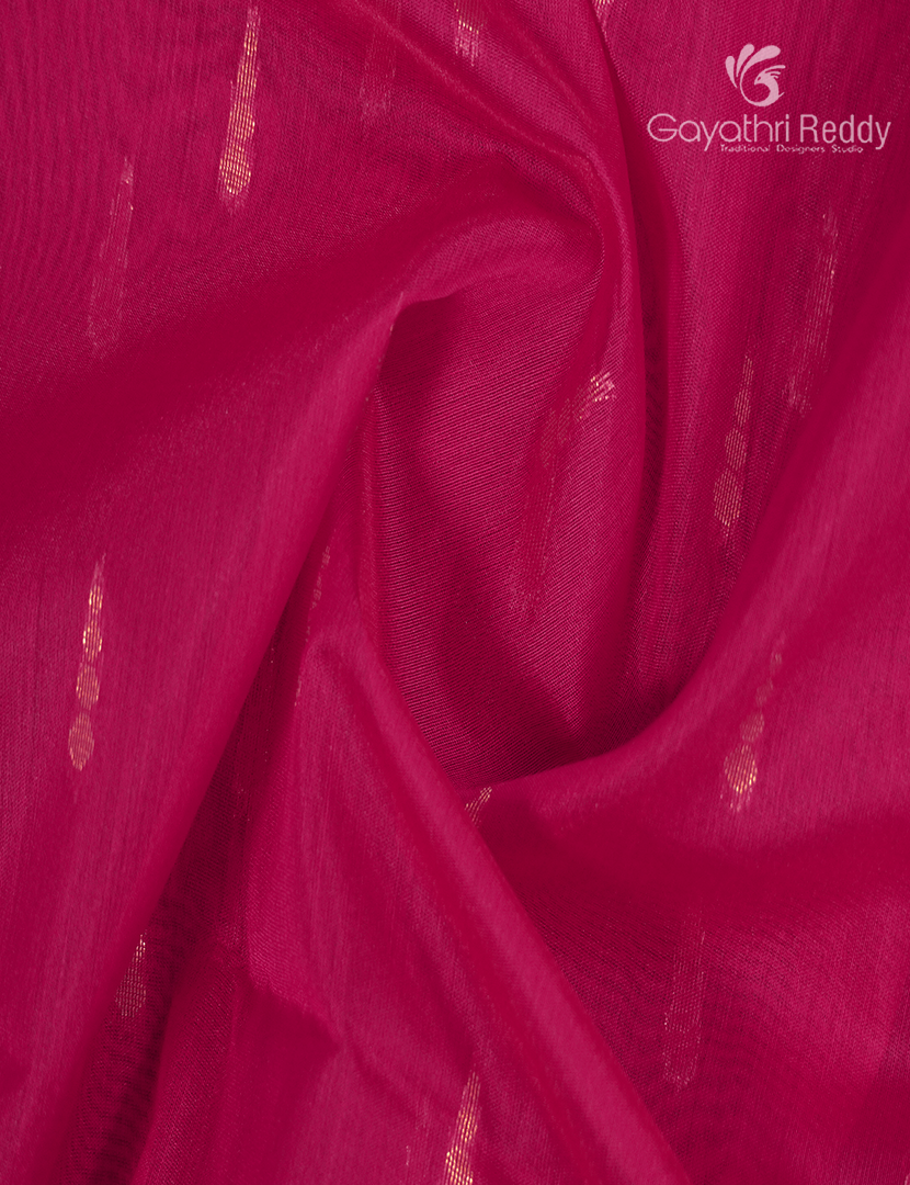 Kanchipuram Sico Saree in Rani Pink and Green