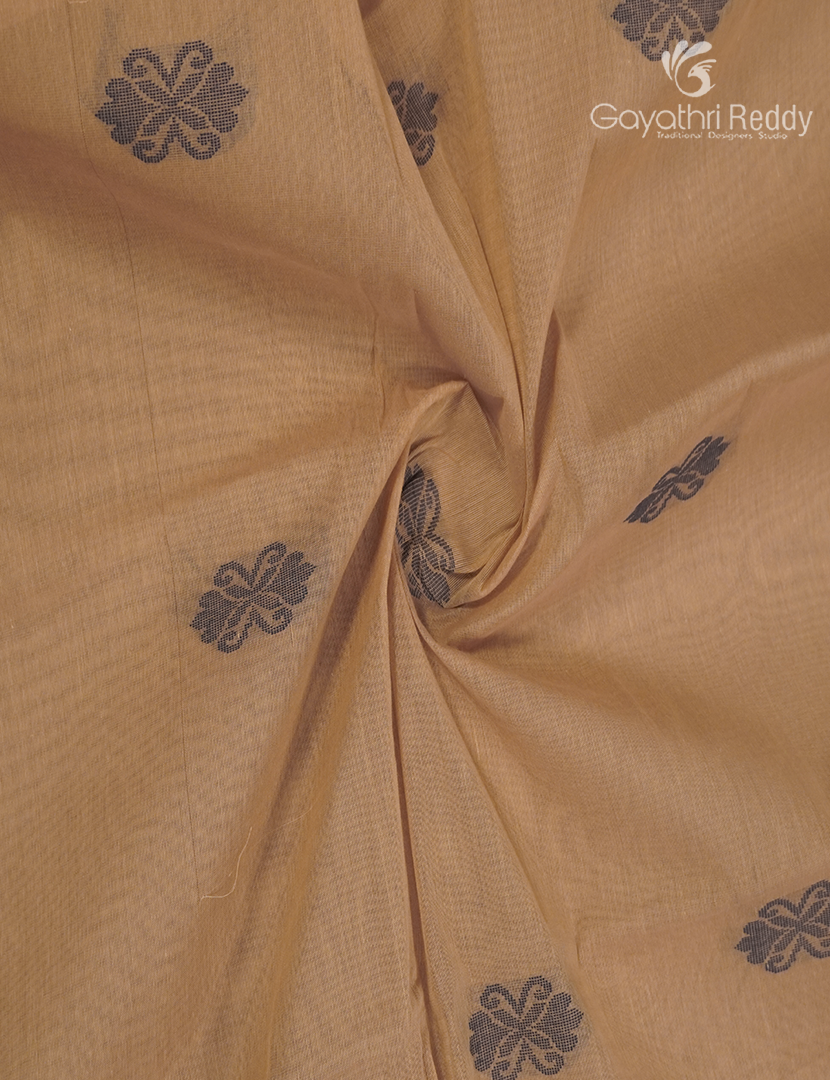 Pure Kanchi Cotton Saree in Beige