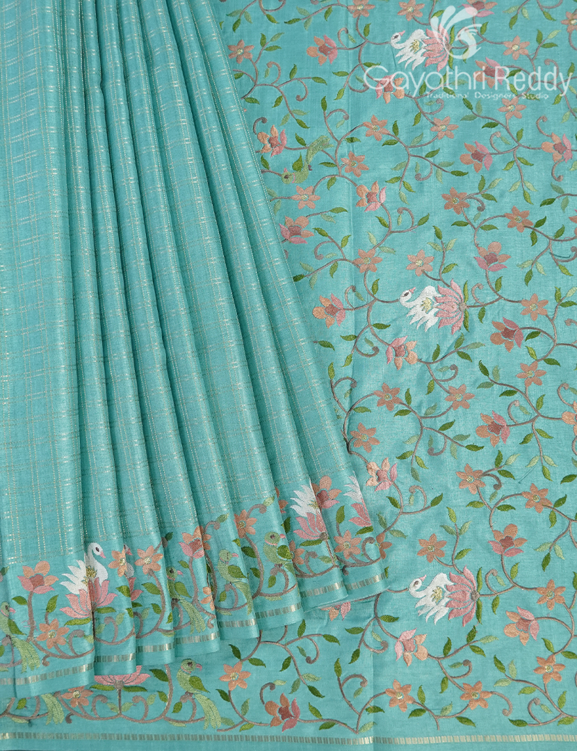 KHADI SILK WORK SAREE-KSW27