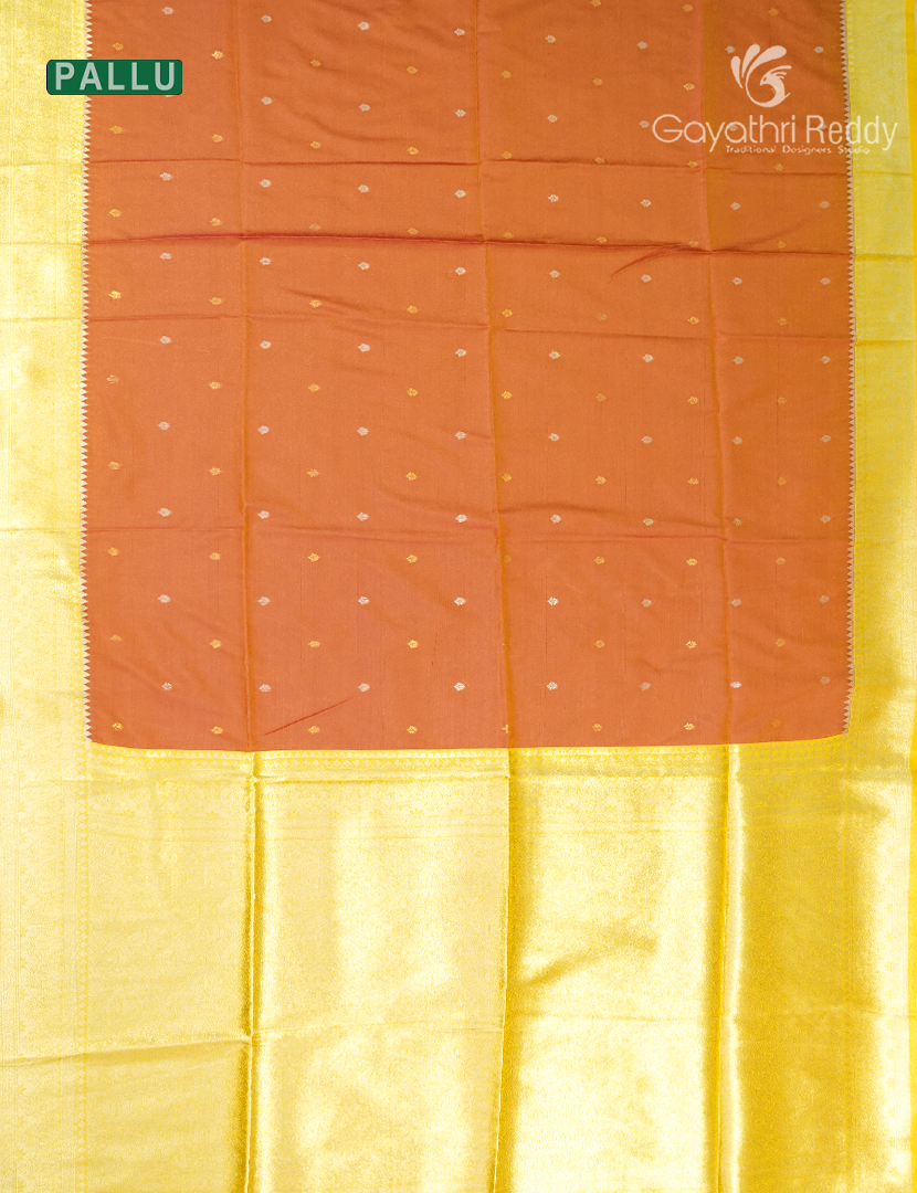 Semi Kanchipuram Art Silk Saree in Mustard