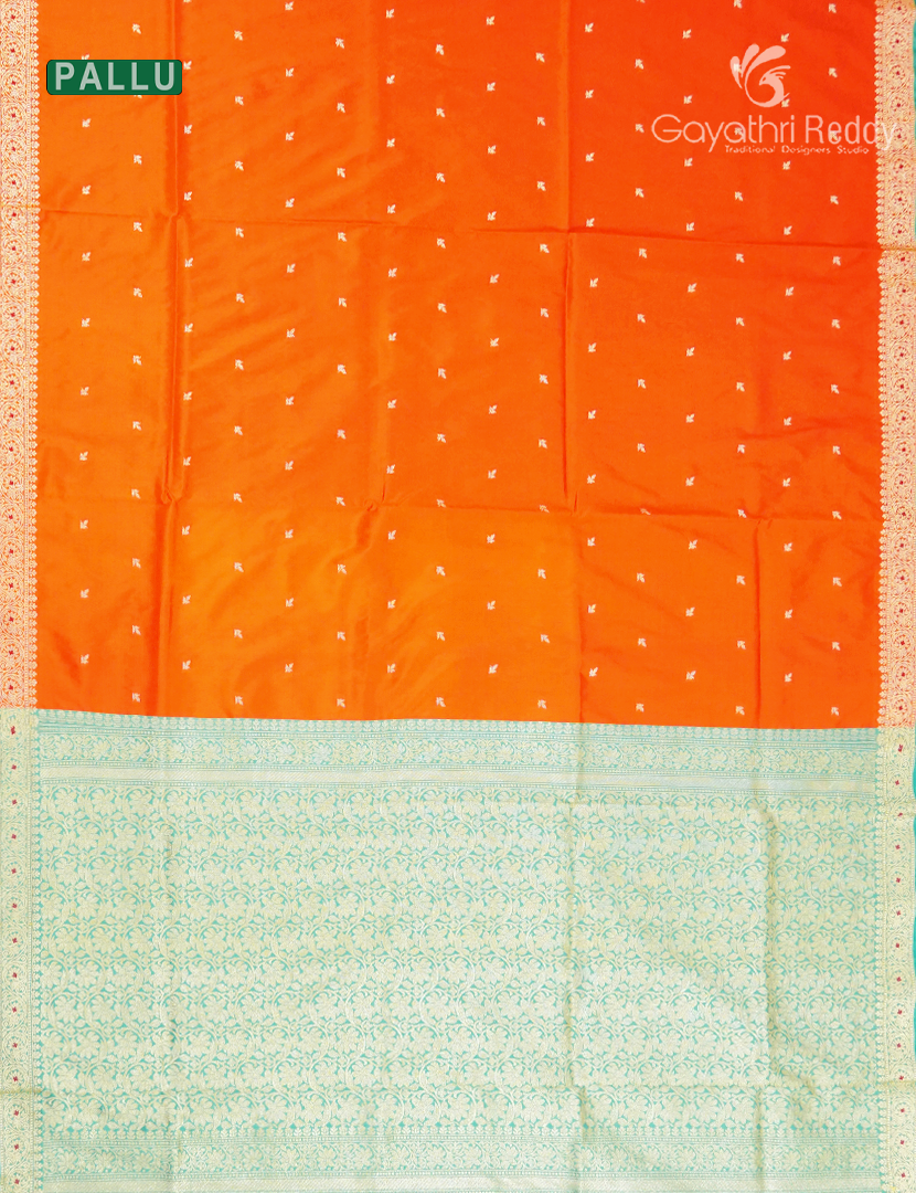 Semi Mysore Silk Saree in Orange