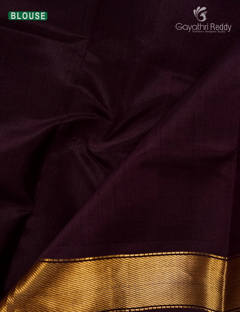 Pure Arani Sico Saree in Mehendi Green and Deep Brown
