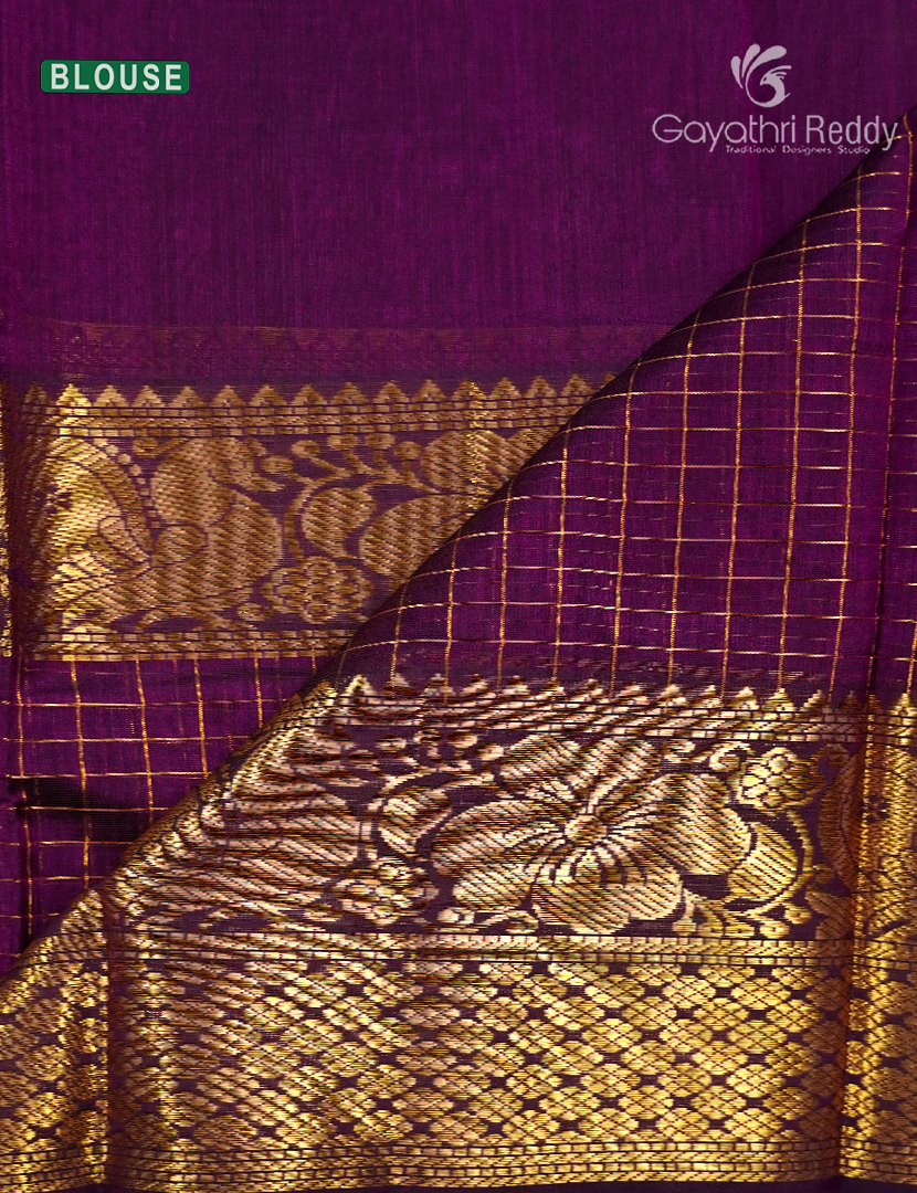 Pure Mangalagiri Langa Voni Set in Burgundy