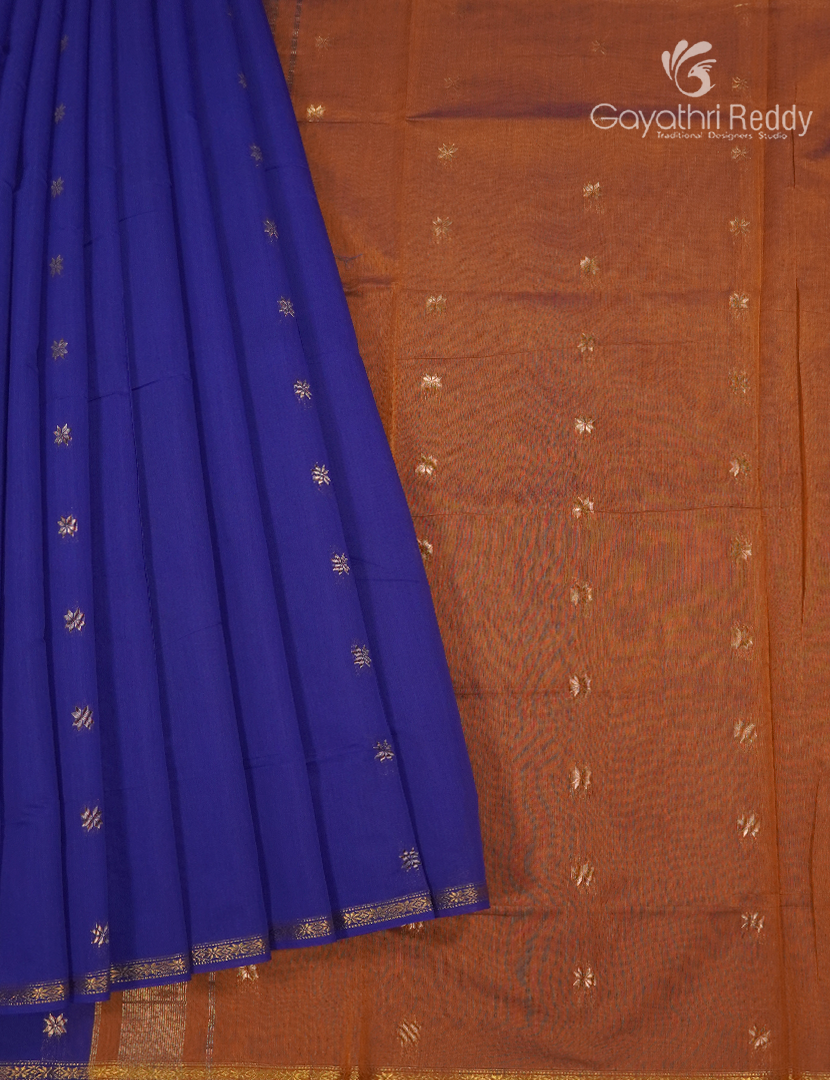 Sico Saree in Royal Blue and Mustard
