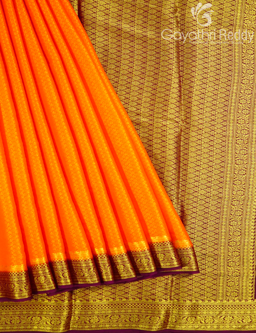 SEMI MYSORE CRAPE SAREE-SMC384