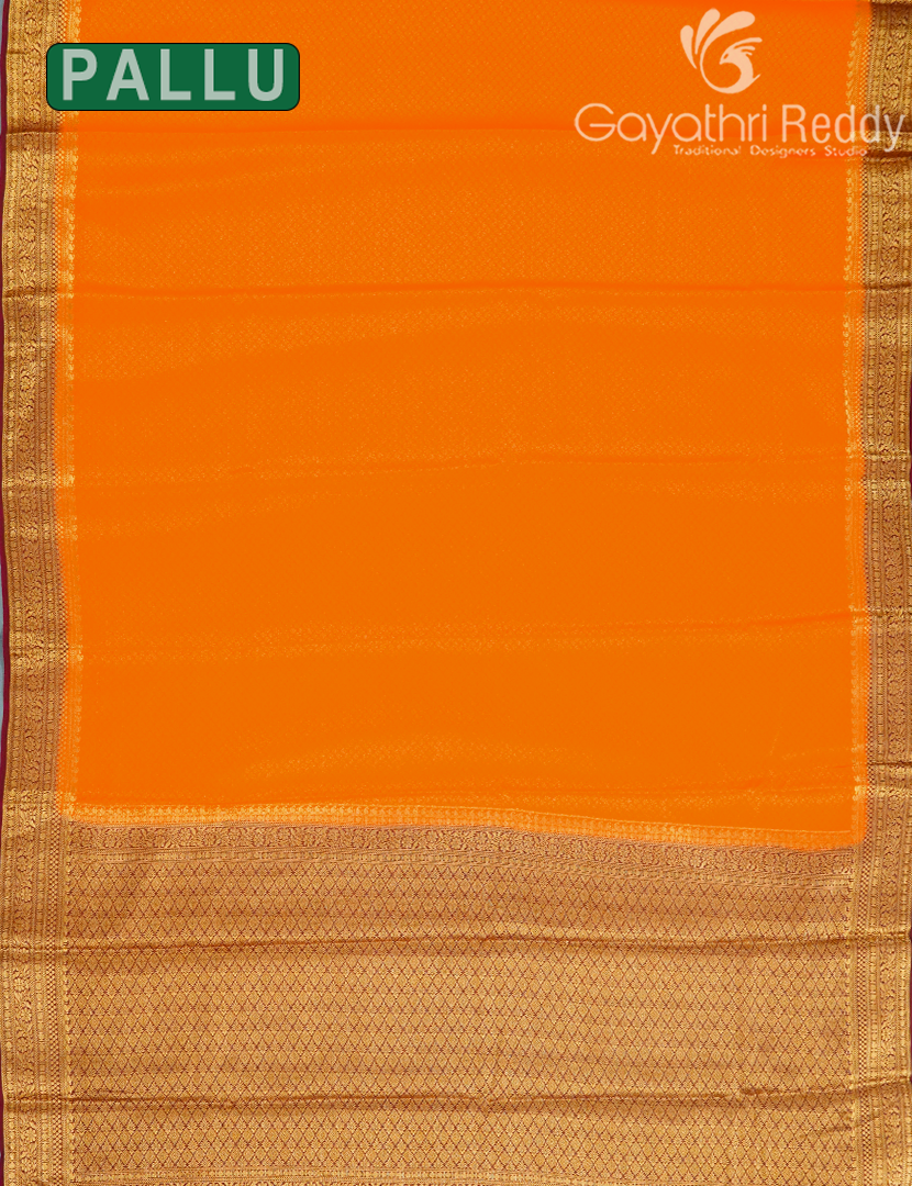 SEMI MYSORE CRAPE SAREE-SMC384