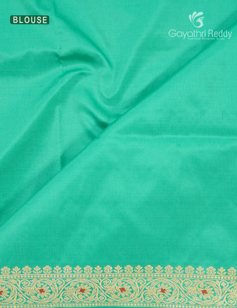 Semi Katan Silk Saree in Turquoise
