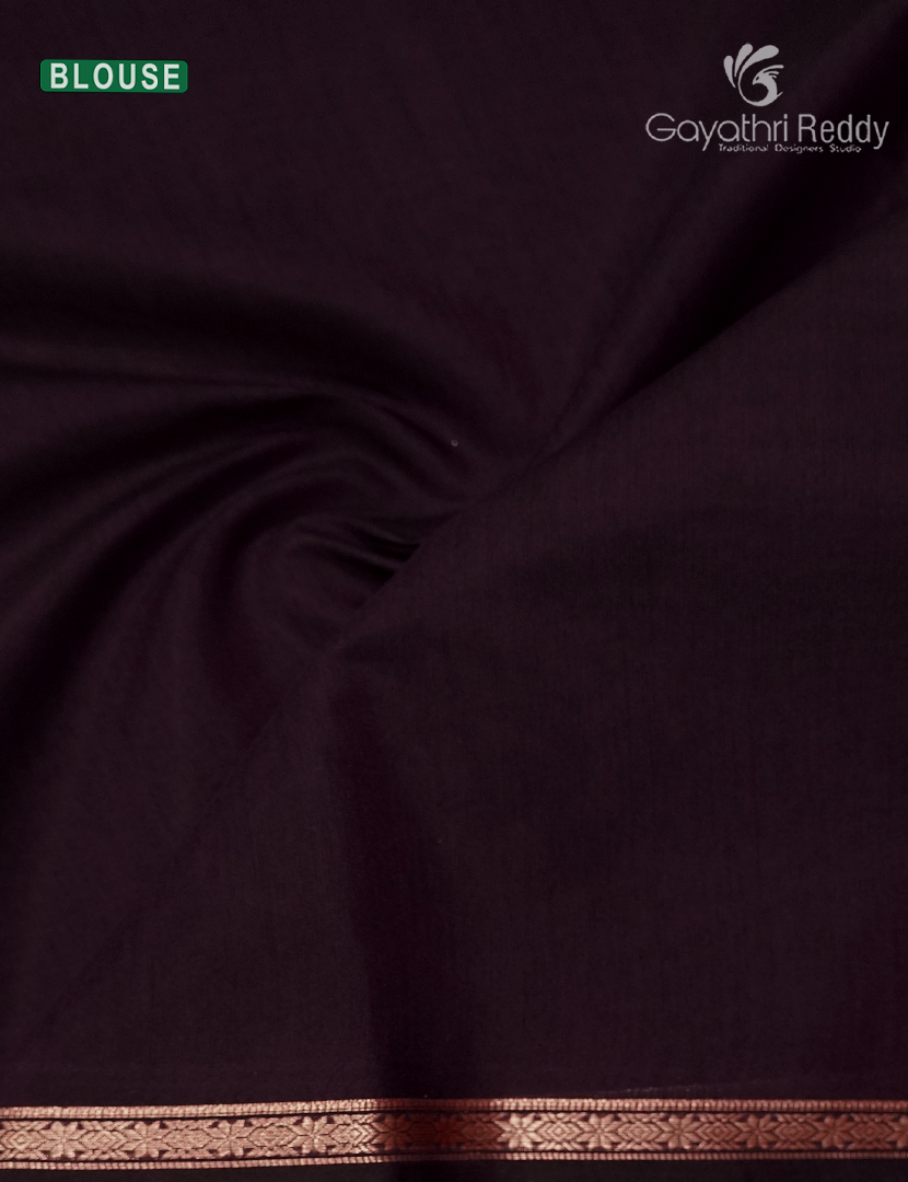 Kanchipuram Sico Saree in Olive Green and Deep Purple