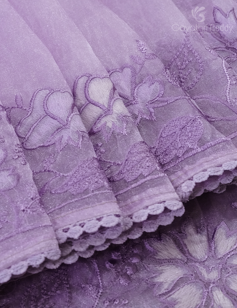 GLASS ORGANZA HANDWORK SAREE-FO715