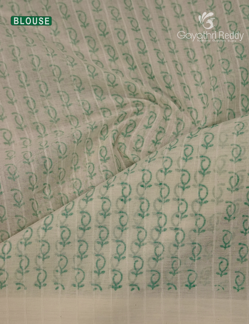 Pure Kanchi Cotton Printed Saree in Peach