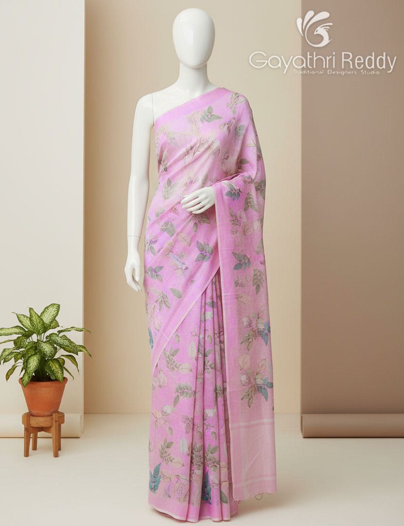 PURE LINEN SAREE-L1427