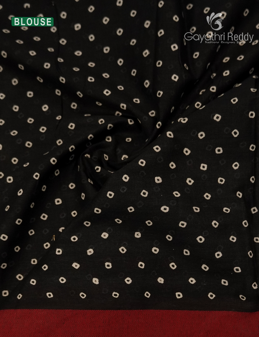 Vidharbha Cotton Saree in Black