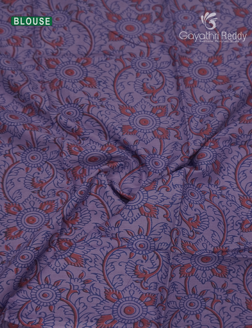Premium Quality Cotton Kota Saree in Lavender and Black