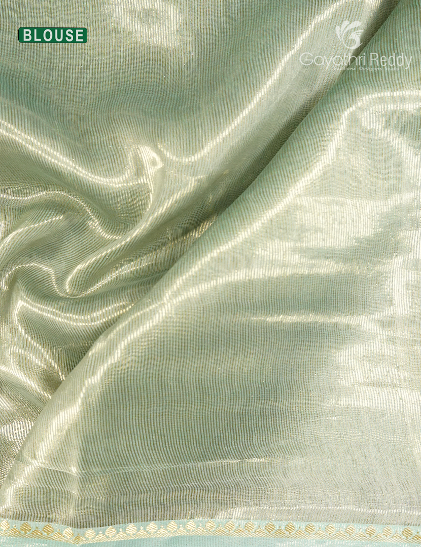 Pure Maheshwari Silk Saree in Navy blue and Pastel Sea blue