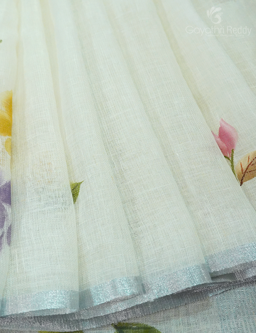 PURE LINEN SAREE-L1337