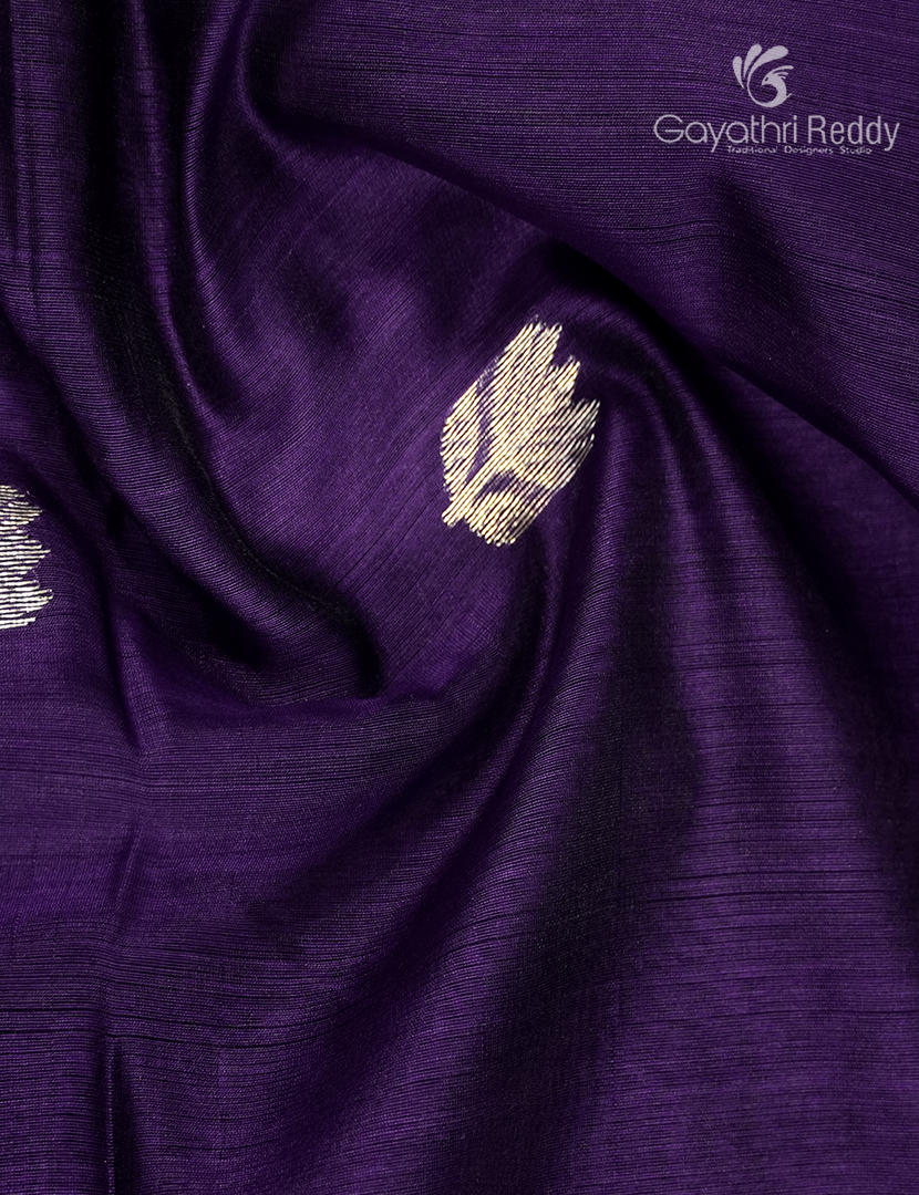 Pure Chanderi Sico Sareein Deep Violet