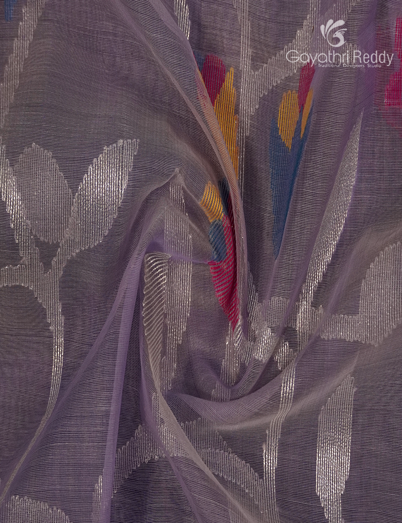 Pure Jamdani Kora Saree in Lavender