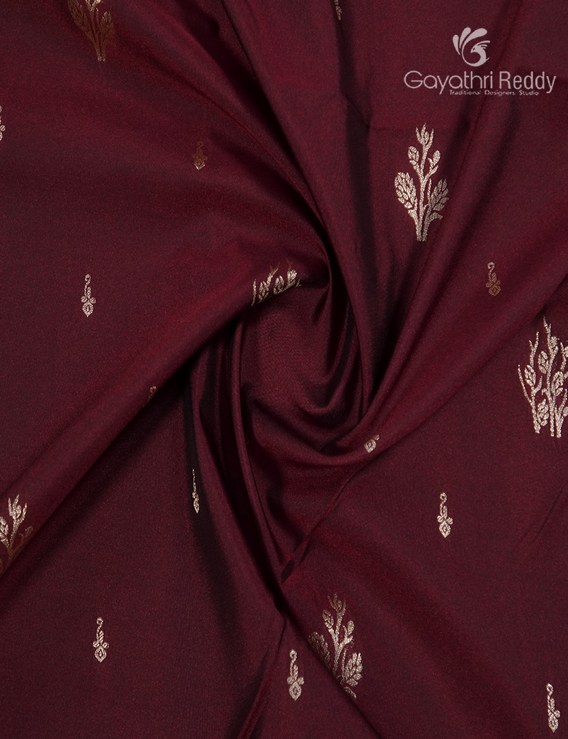 Soft Silk Saree in Deep Maroon and Deep Green