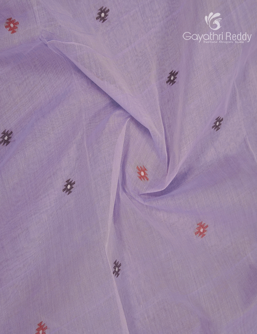Jamdani Cotton Saree in Lavender