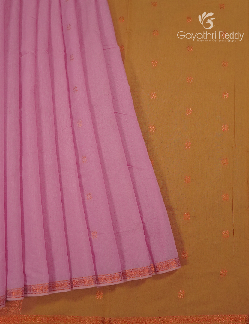 Sico Saree in Baby Pink and Mustard
