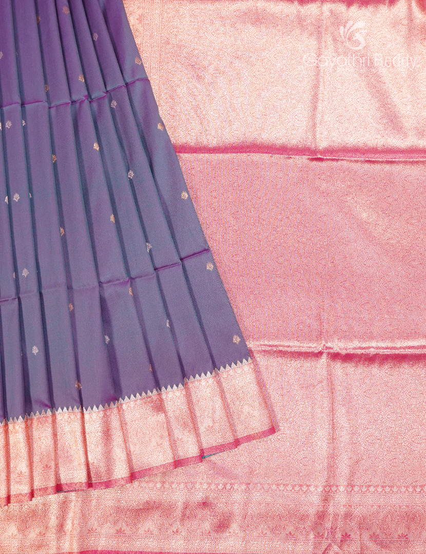 Semi Kanchipuram Art Silk Saree in Grey