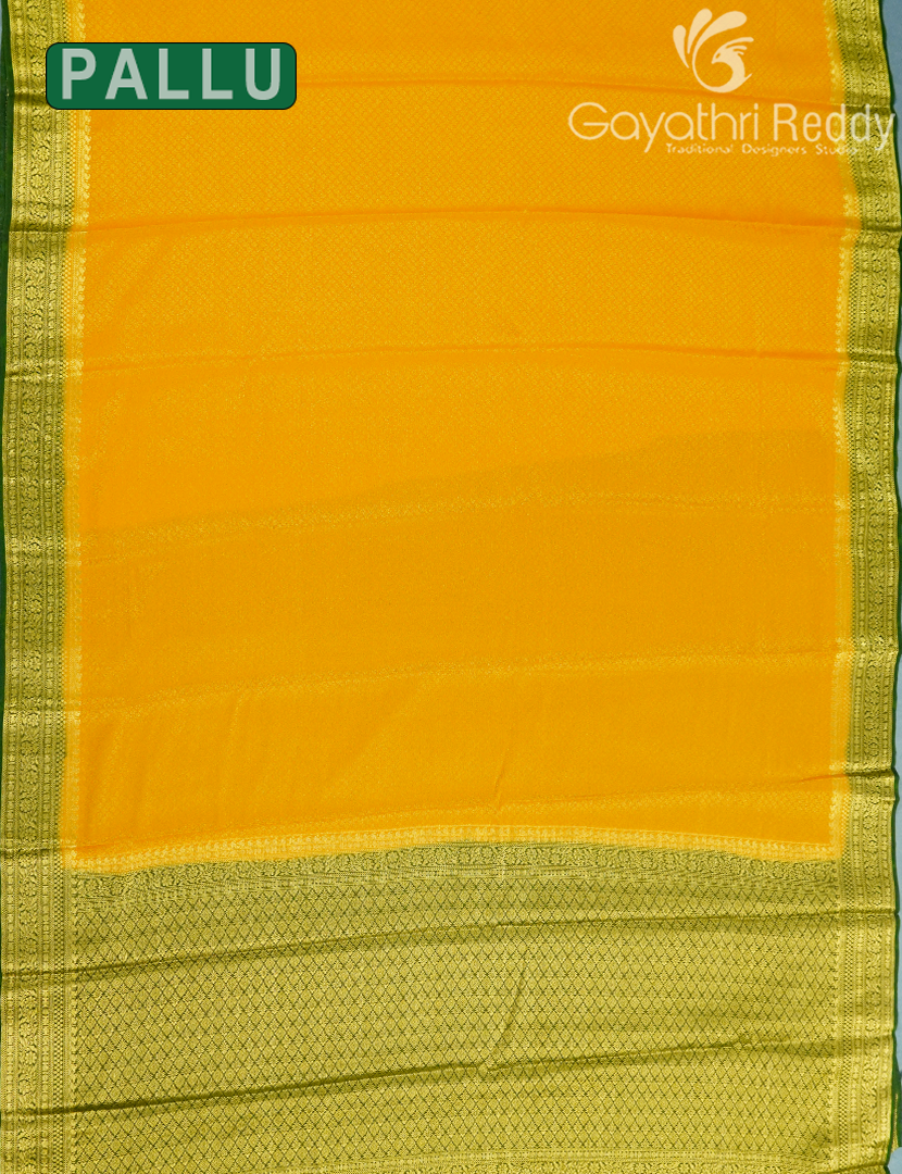 SEMI MYSORE CRAPE SAREE-SMC385