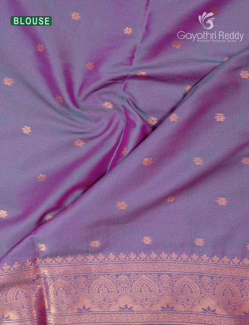 Semi Kanchipuram Art Silk Saree in Grey
