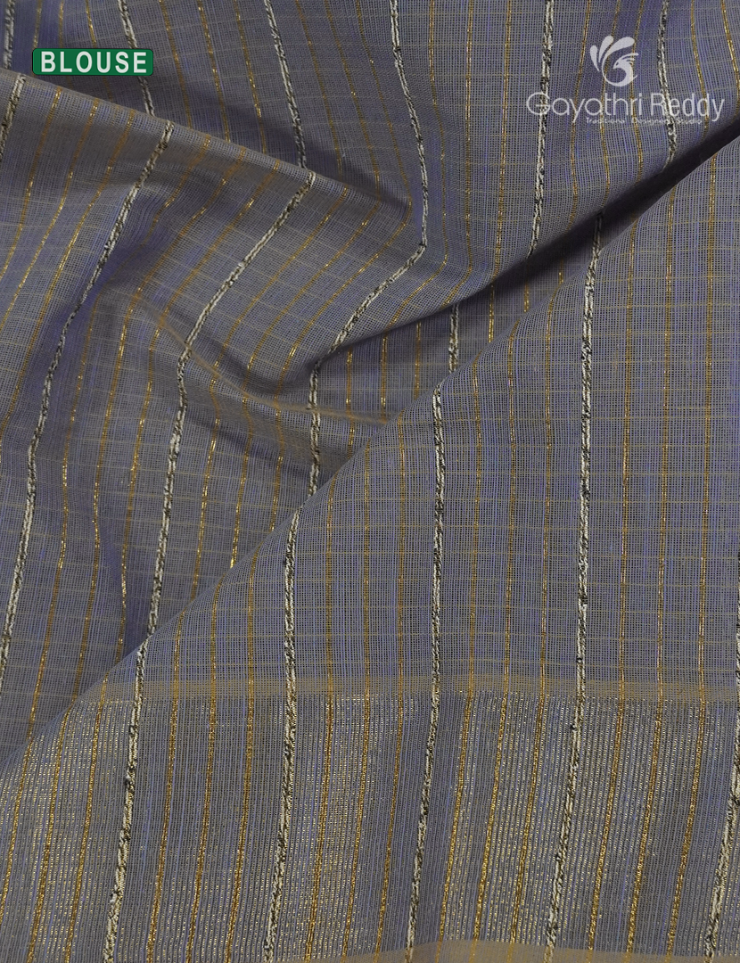 Pure Handloom Cotton Saree in Denim Grey