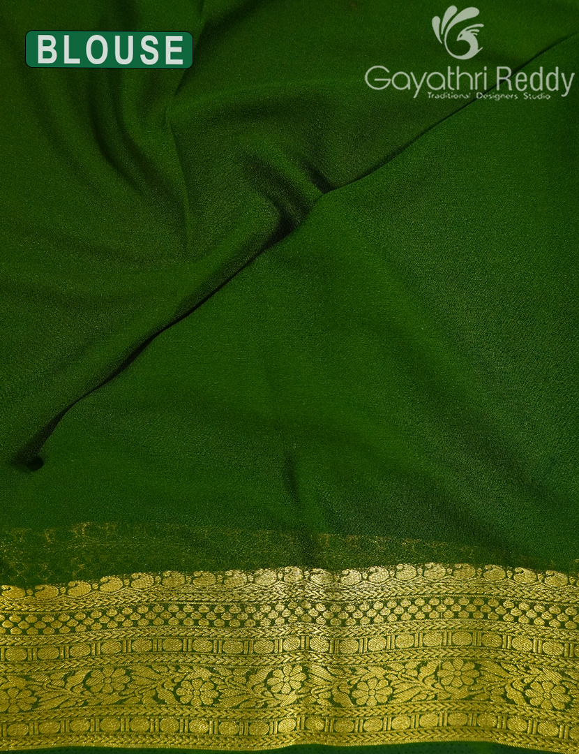 SEMI MYSORE CREPE SAREE-SMC385