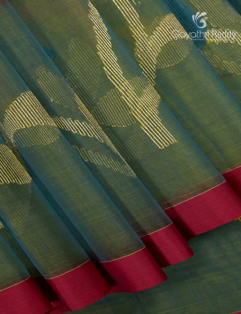 Pure Jamdani Kora Saree in Light Green
