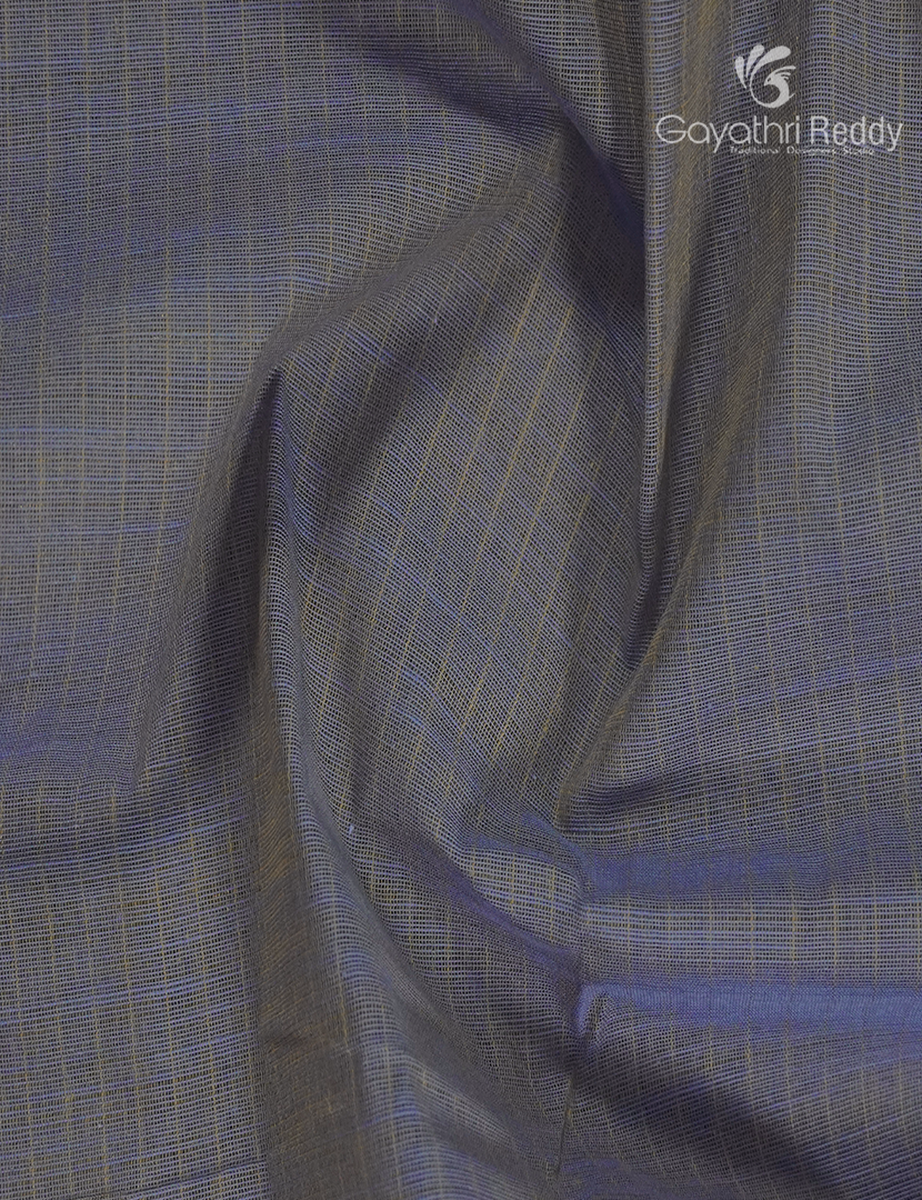 Pure Handloom Cotton Saree in Denim Grey