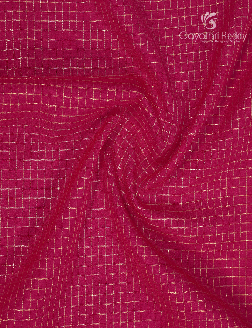 Semi Mysore Crepe Saree in Rani Pink and Bottle Green