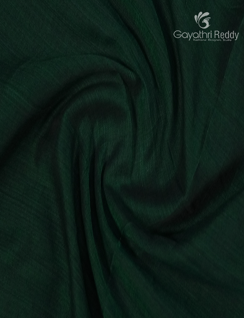 Pure Narayanpet Cotton Saree in Bottle Green