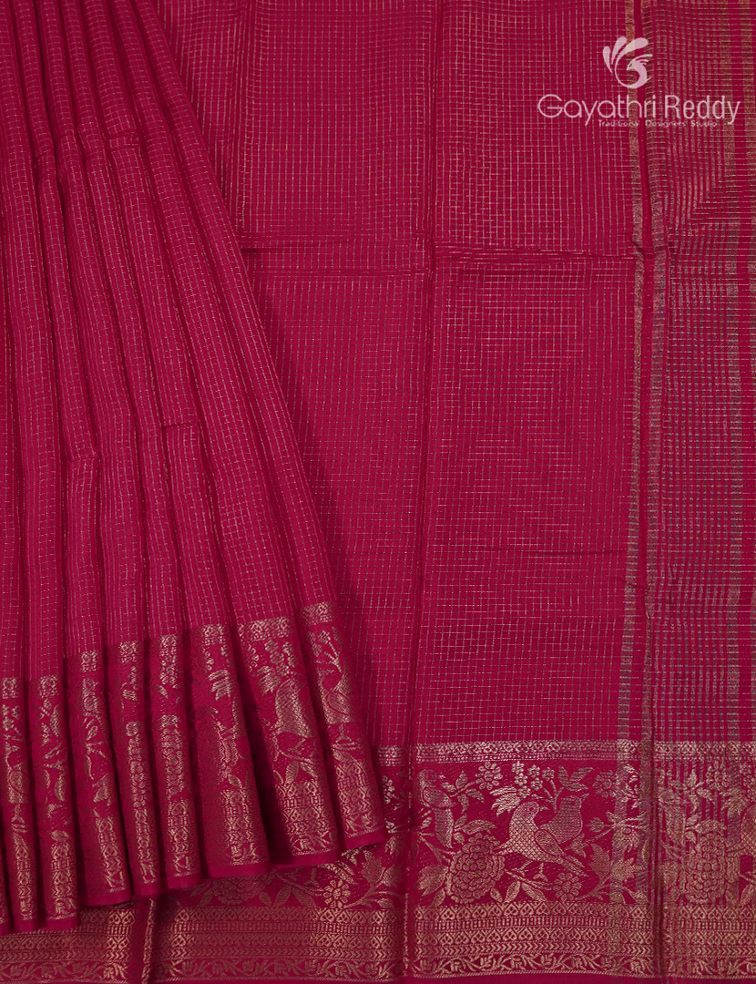 Semi Mysore Crepe Saree in Pink