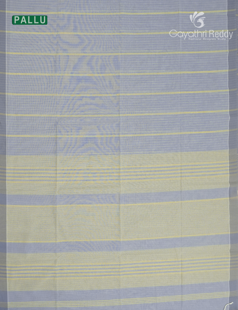 Pure Handloom Cotton Saree in Light Grey
