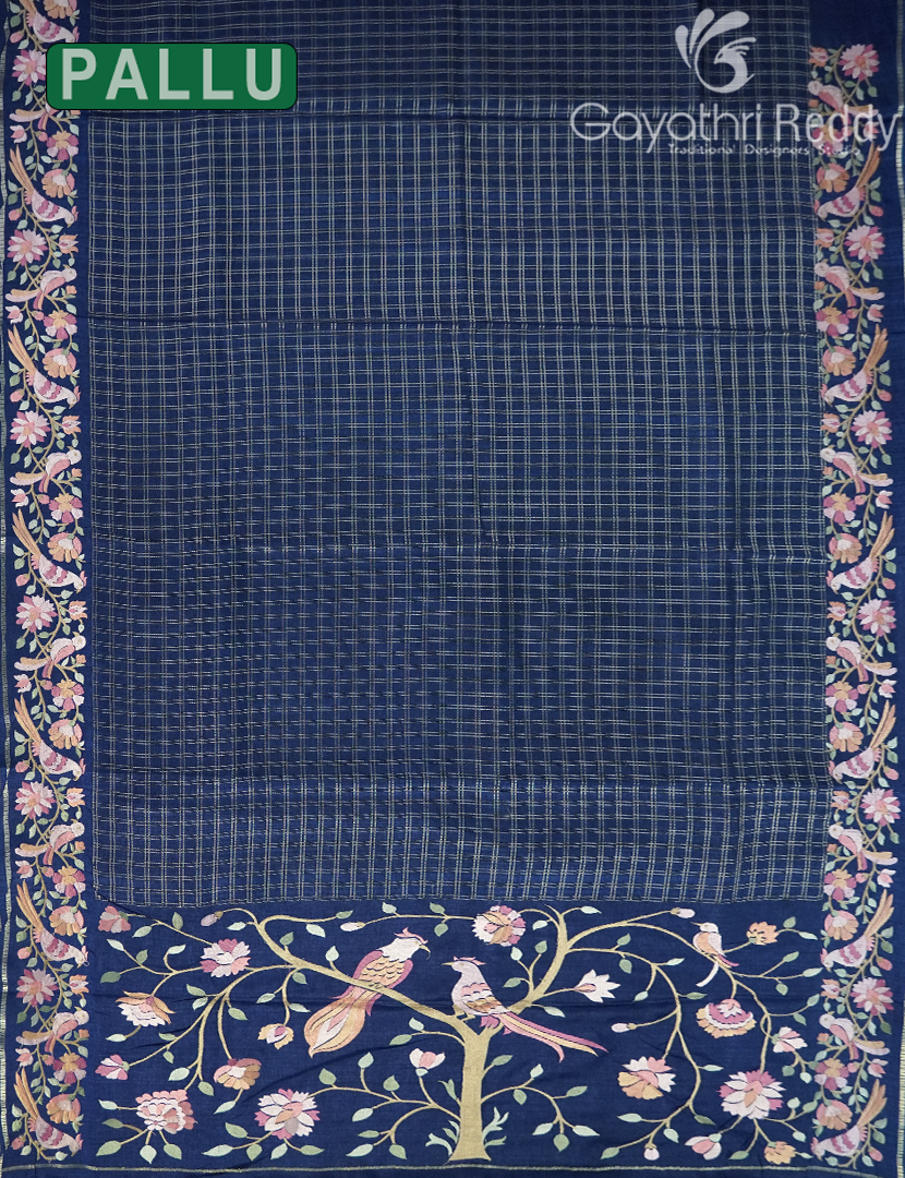 KHADI SILK WORK SAREE-KSW30