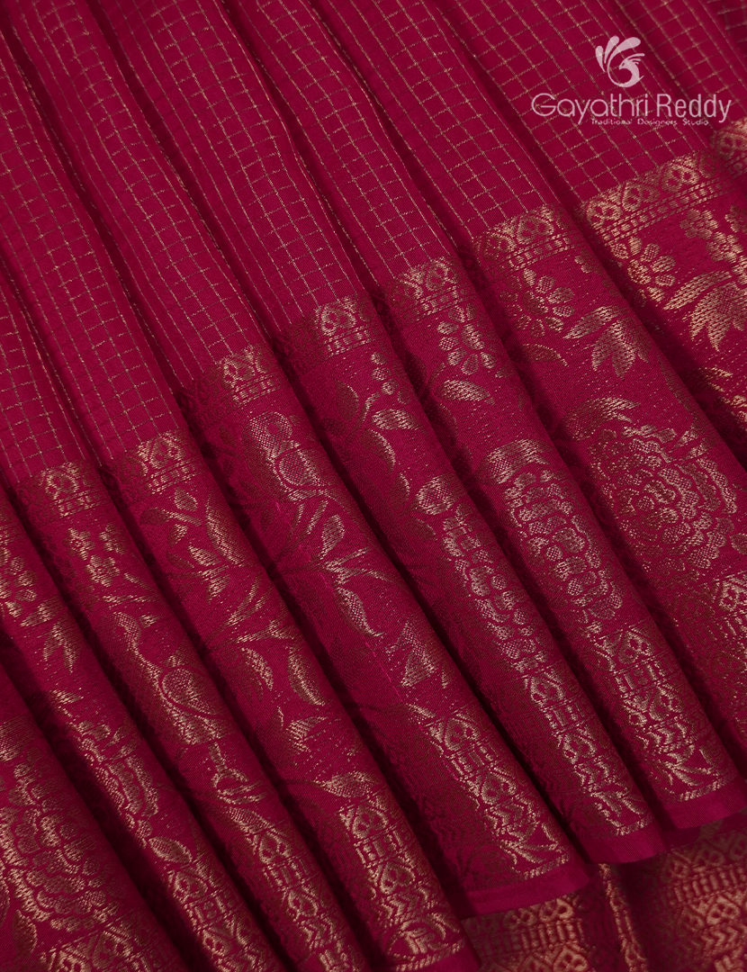 Semi Mysore Crepe Saree in Pink