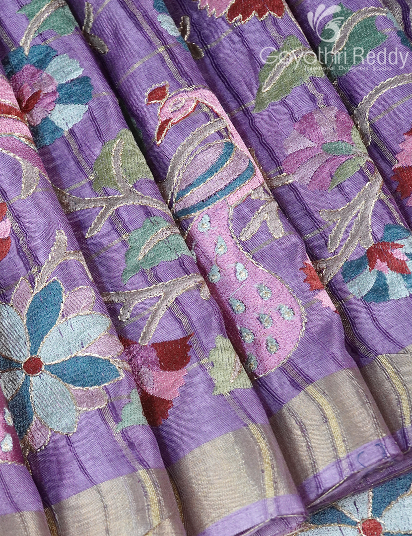 KHADI SILK WORK SAREE-KSW72