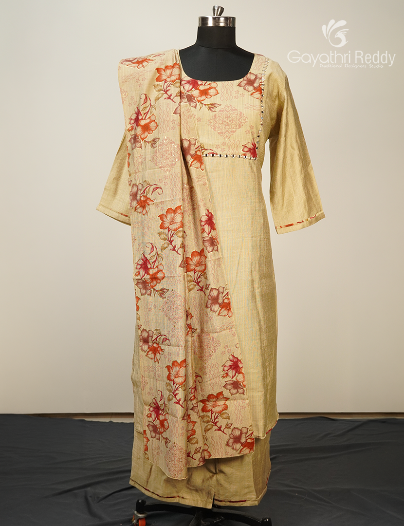 Readymade Dress Set in Butter Yellow
