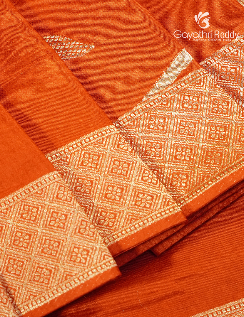 Semi Dola Fancy Saree in Apricot Orange