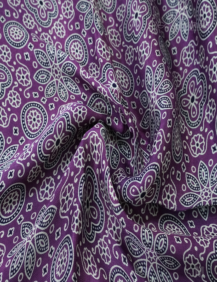 MODAL AJRAKH PRINT SAREE-PMS89