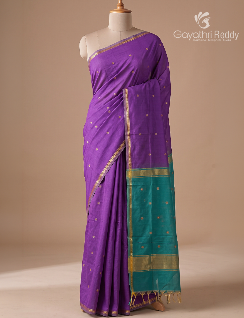 Sico Saree in Purple and Teal Blue