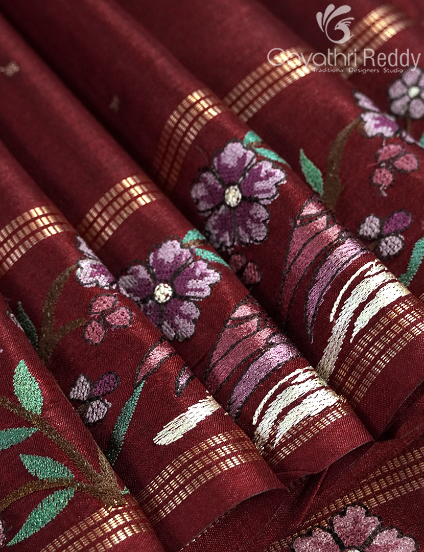 KHADI SILK WORK SAREE-KSW3