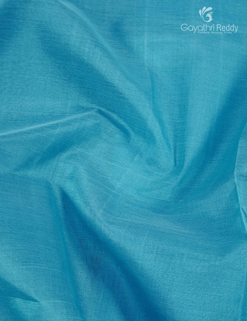 Pure Arani Sico Saree in Sky Blue and Deep Purple