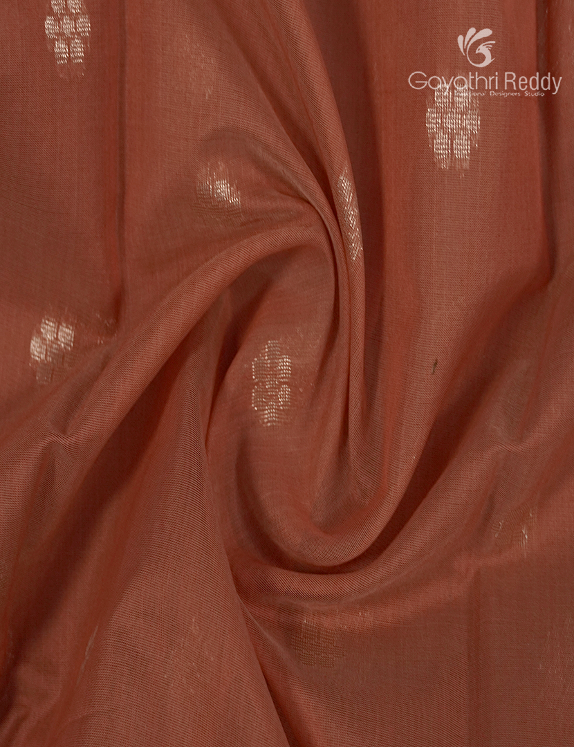 Kanchipuram Sico Saree in Rust Orange