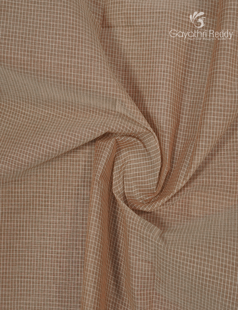 Pure Kanchi Cotton Saree in Light Beige