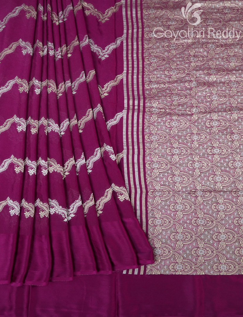 SEMI MYSORE CRAPE SAREE-SMC338